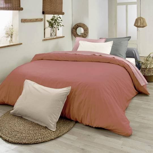 Parure de lit unie en Coton Bio - 6 coloris