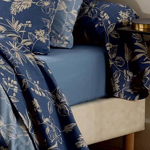 Drap housse Eloïse Ardoise - Percale uni Ardoise