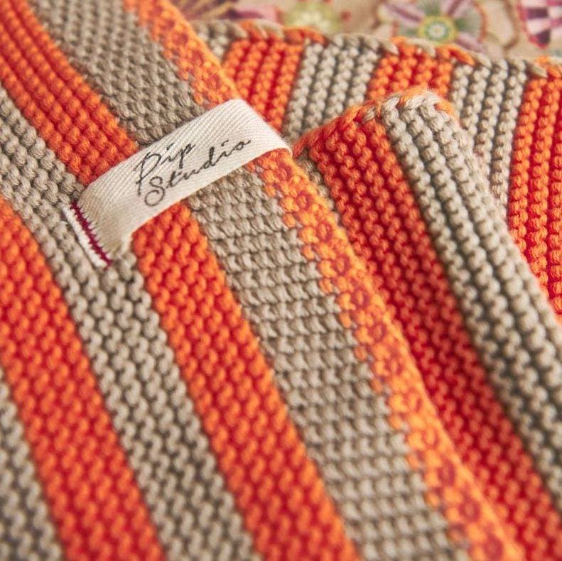 Plaid et coussin Bonsoir Stripe Orange