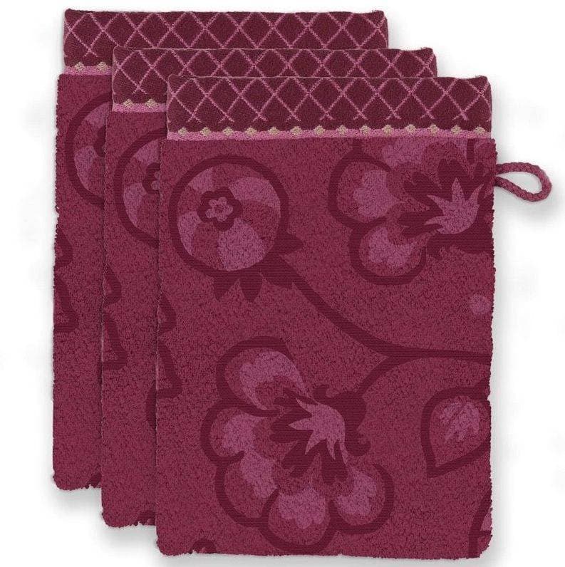 Lot de 3 gants Jasmin Rose foncé