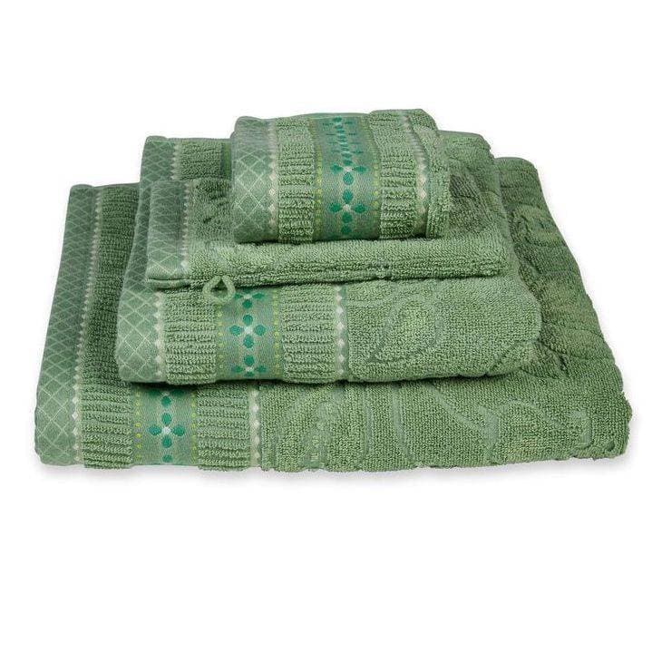Lot de 3 serviettes invitées Jasmin Vert