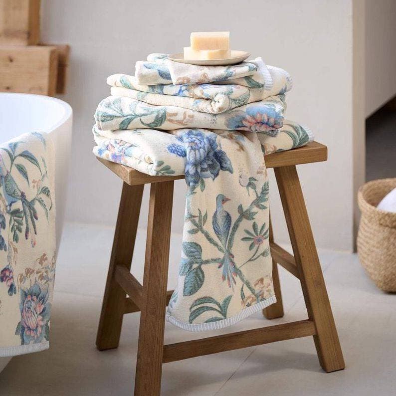 Linge de bain Secret Garden Blanc/Bleu