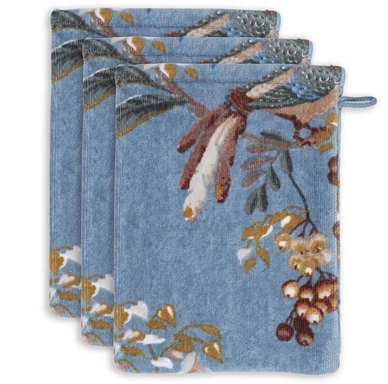 Lot de 3 gants Secret Garden Bleu