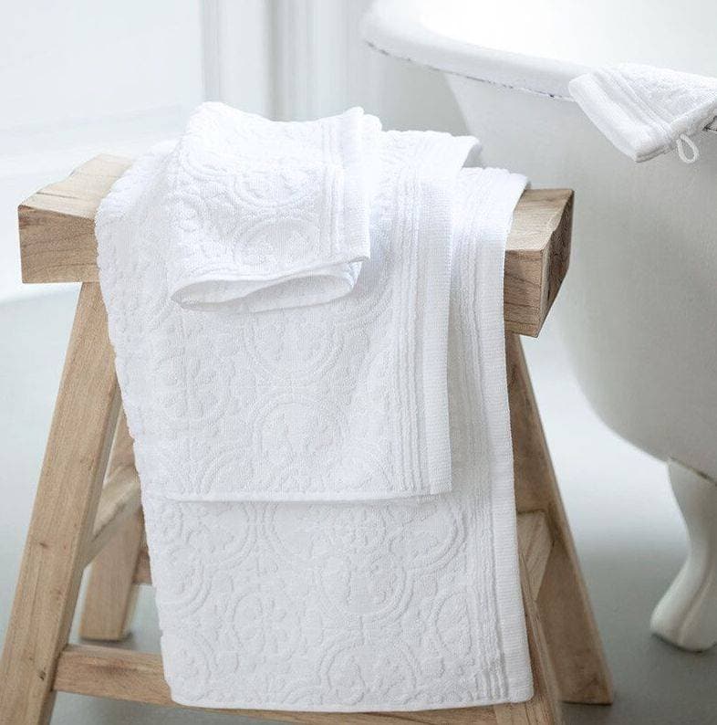 Drap de douche Tile Blanc