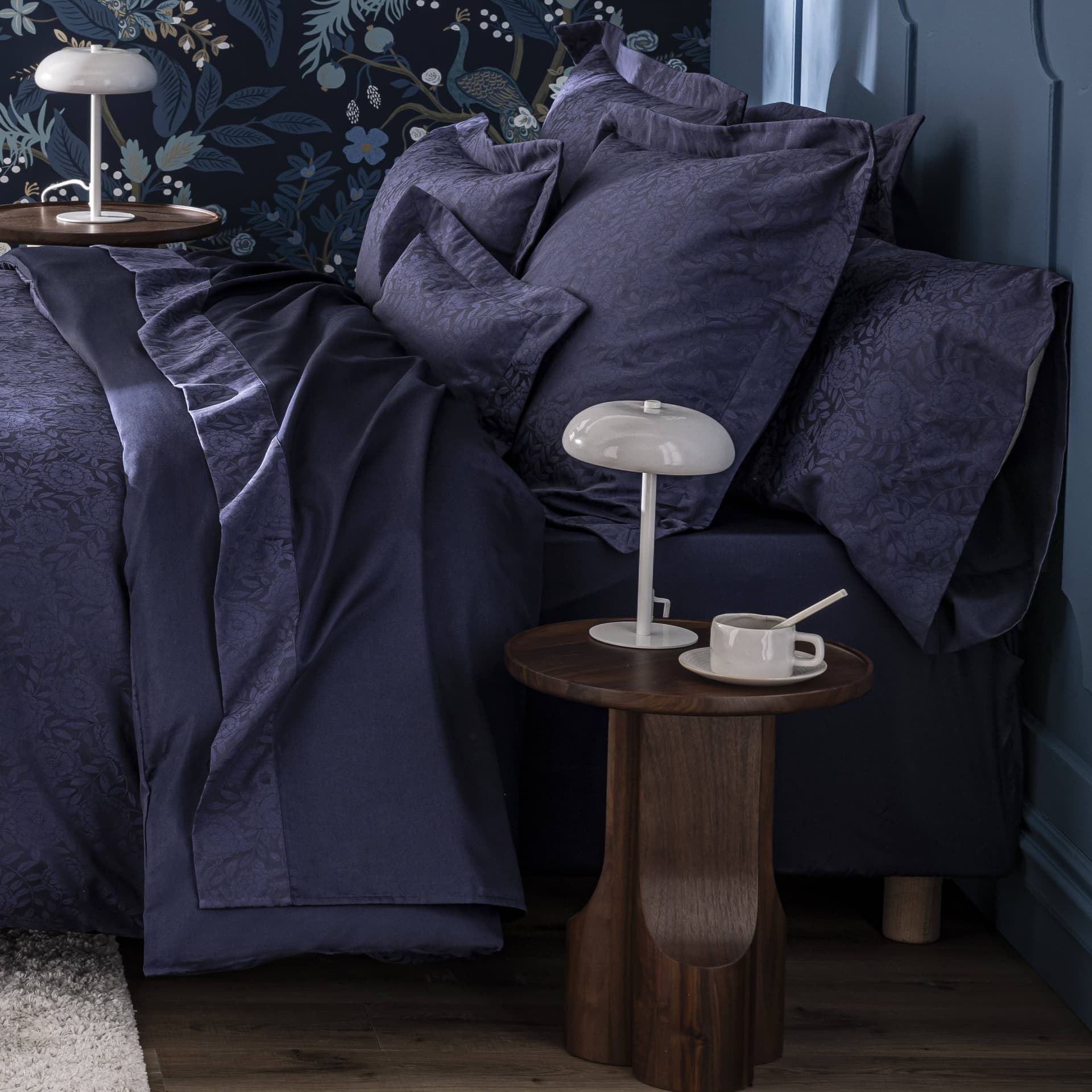 Drap housse Flora Encre