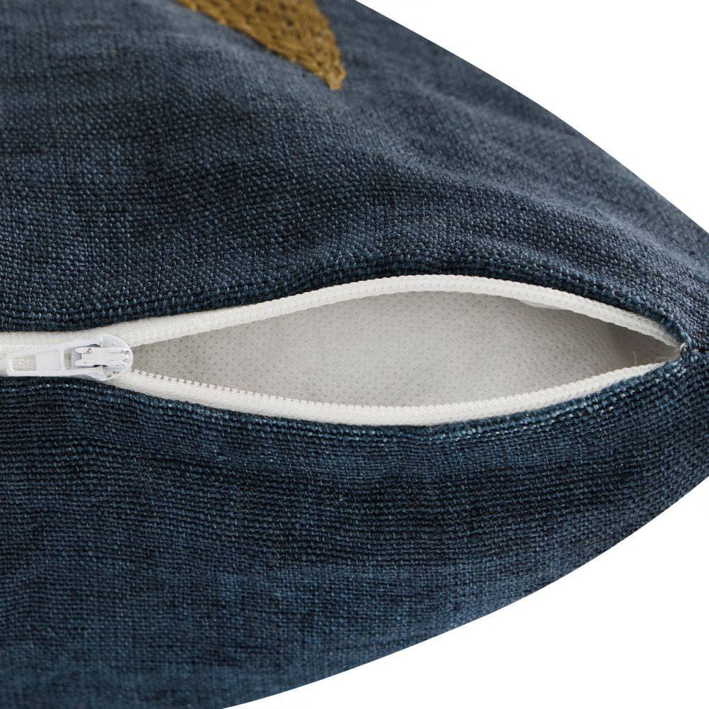 Coussin en 100% Lin Carmen Bleu