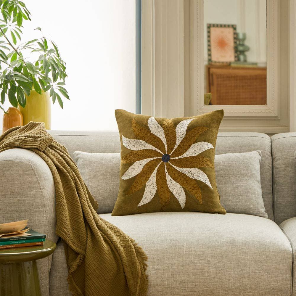 Coussin en 100% Lin Carmen Vert