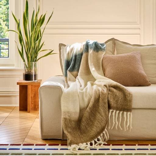 Plaid Bruna Beige par Habitat