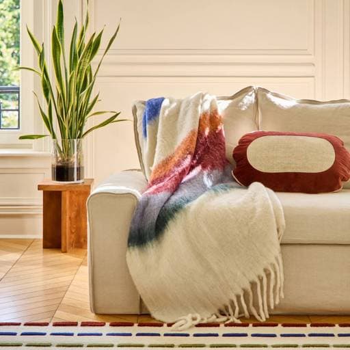 Plaid Bruna Bordeaux par Habitat