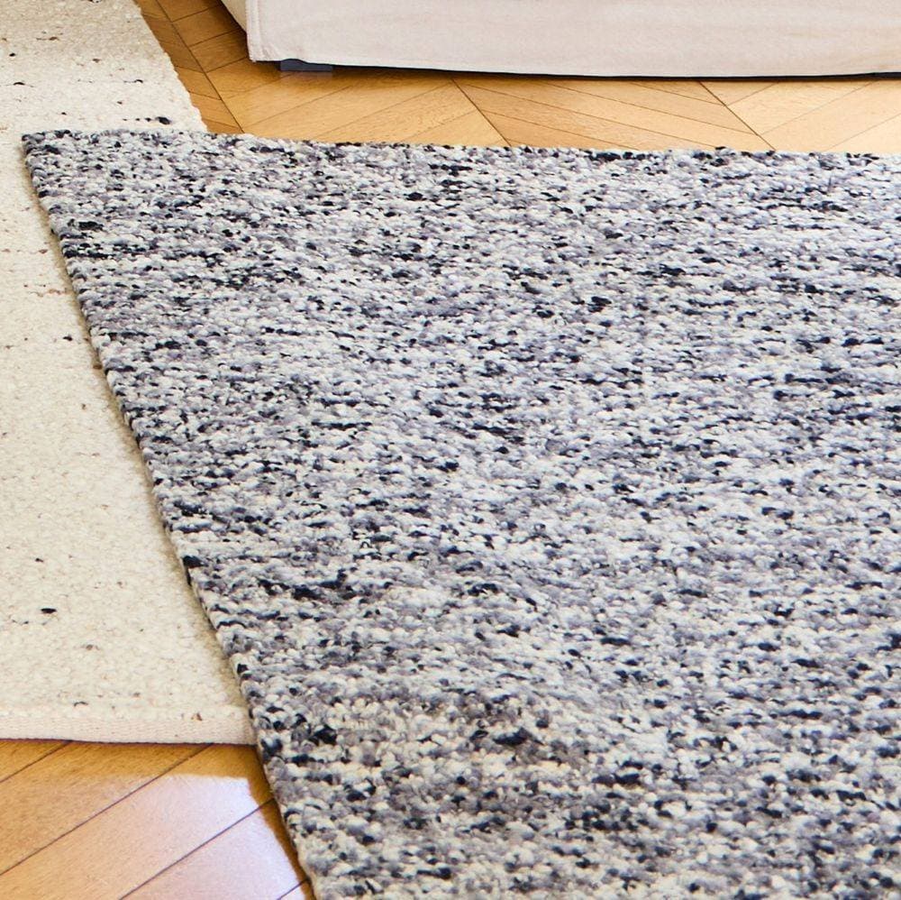 Tapis en laine tissé Benoite Gris