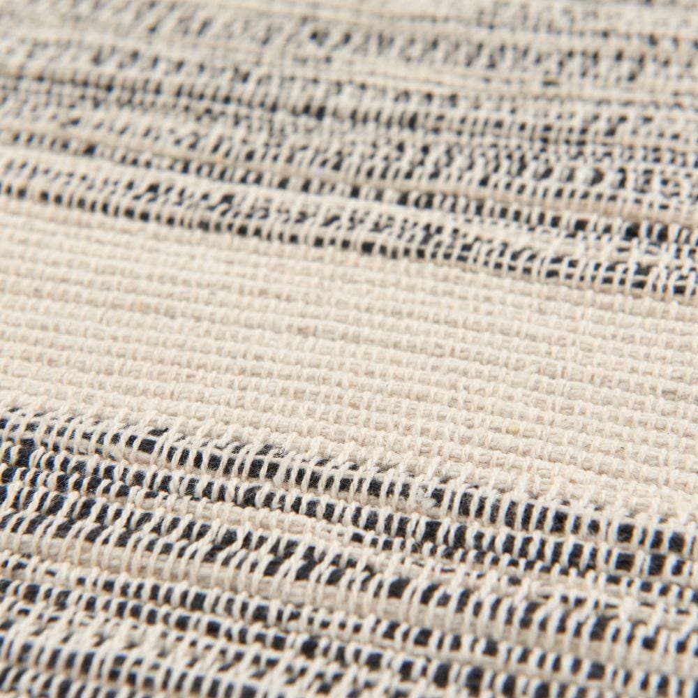 Tapis Clarence Noir tissé en 100% Coton recyclé