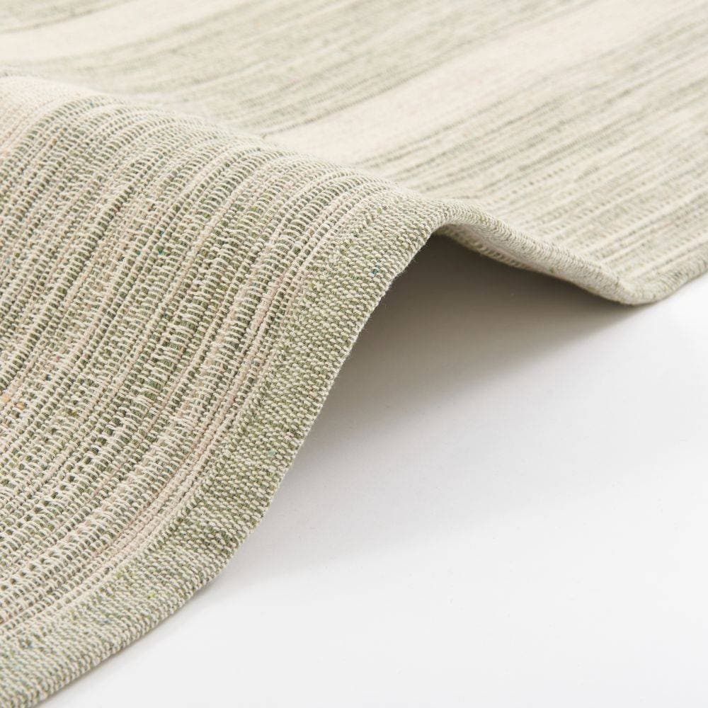 Tapis Clarence Vert tissé en 100% Coton recyclé