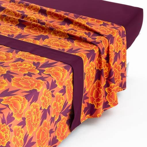 Drap plat Pivoine par la Maison de Balmy