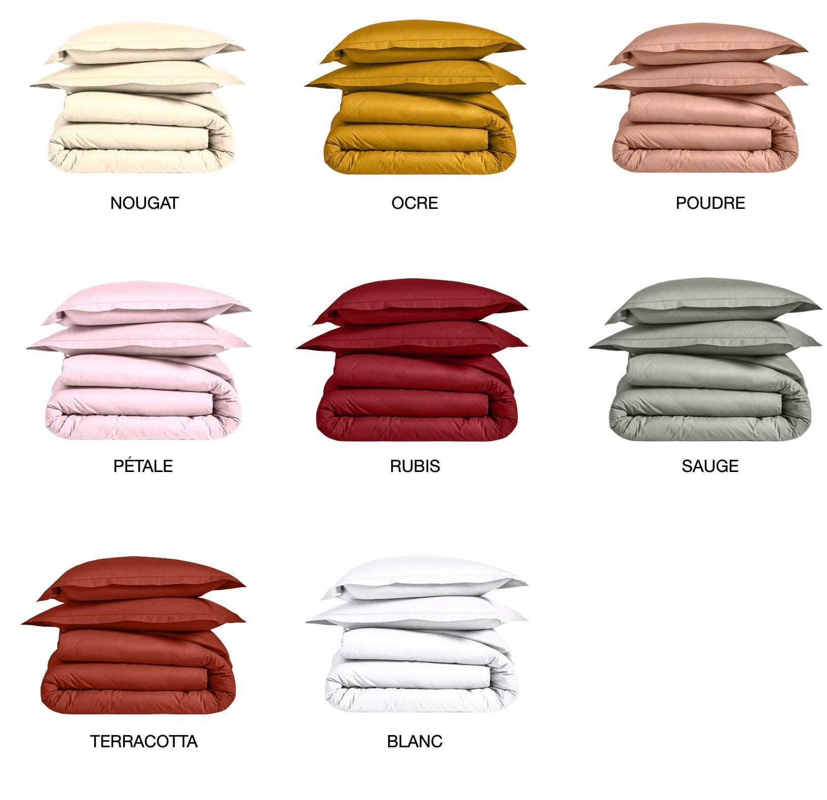 Drap plat en Percale unie