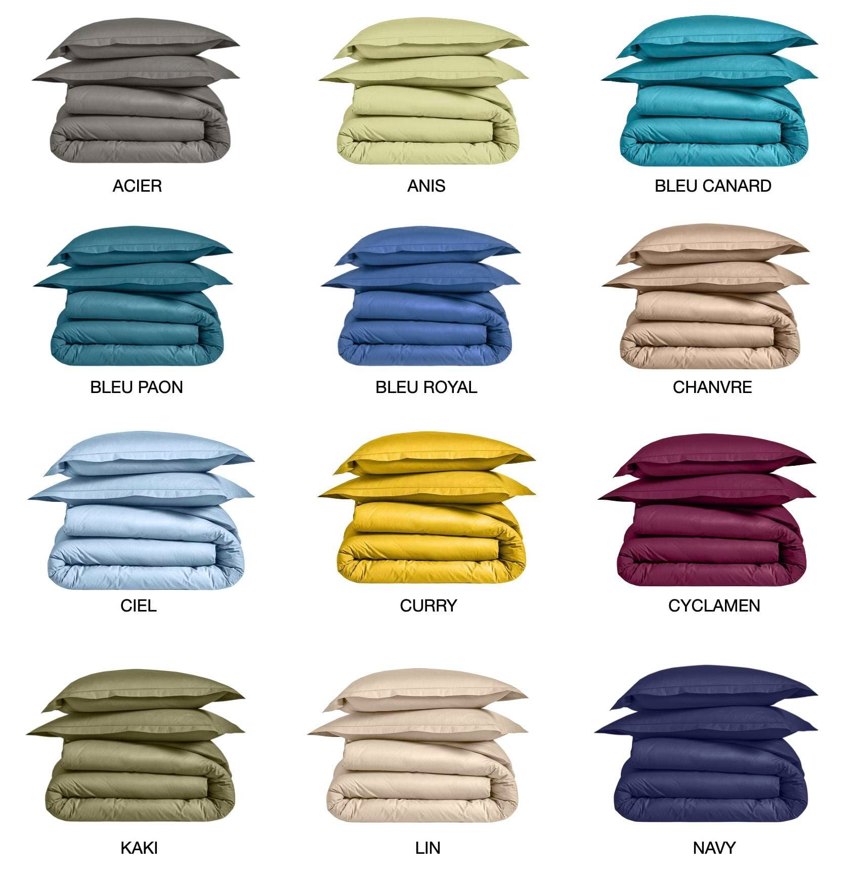 Drap plat en Percale unie