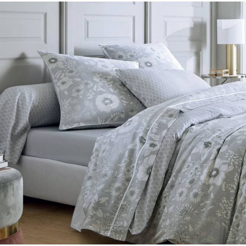 Taie de traversin Coquelicots Perle