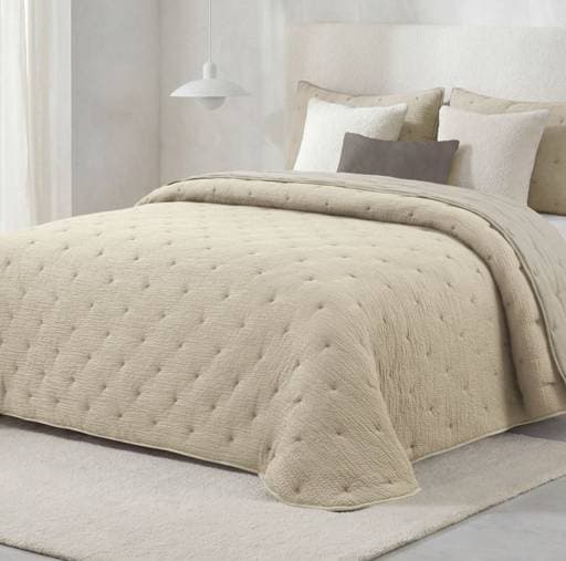 couvre-lit Britani Beige par Antilo